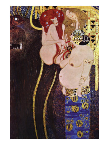 The Beethoven Frieze - Gustav Klimt Painting - Click Image to Close